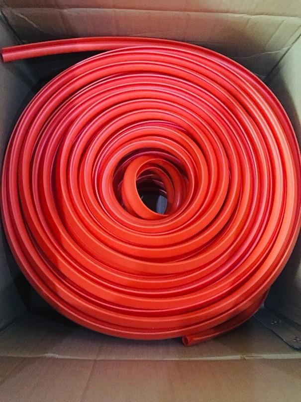 FDA 50 Shore A Orange Red P Shape Edge Silicone Weatherstrip Seal